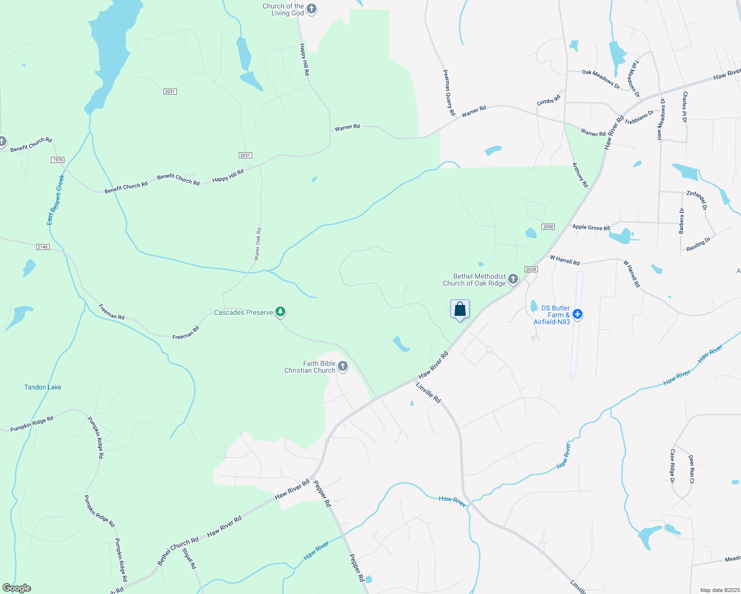 map of restaurants, bars, coffee shops, grocery stores, and more near 7335 Hidden View Drive in Oak Ridge