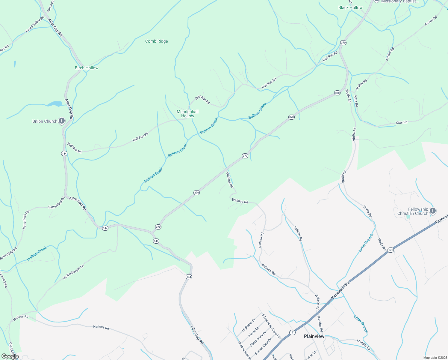 map of restaurants, bars, coffee shops, grocery stores, and more near 244 Tennessee 370 in Luttrell