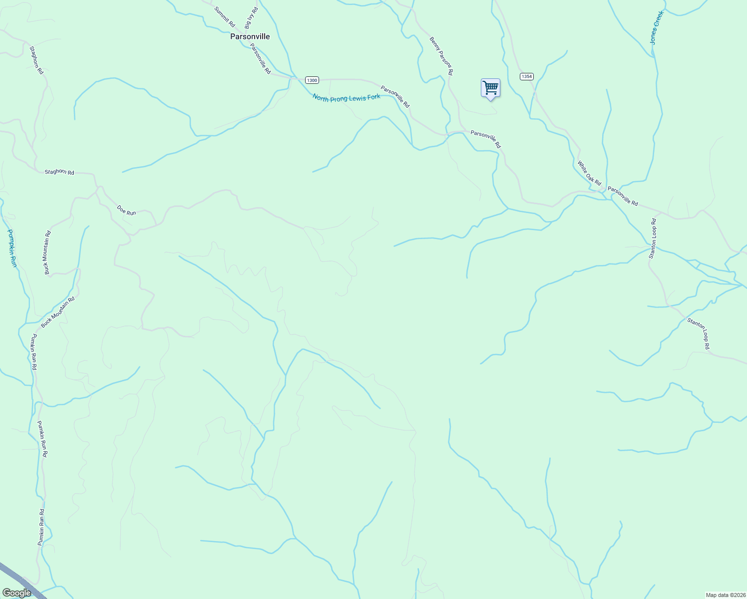 map of restaurants, bars, coffee shops, grocery stores, and more near 1348 Bobcat Mountain Road in Purlear