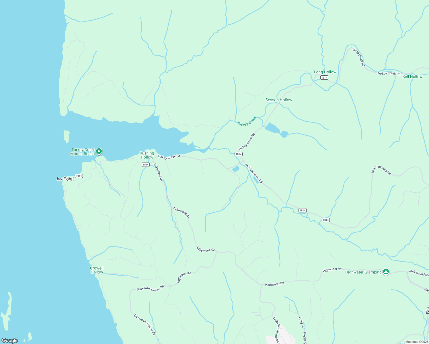 map of restaurants, bars, coffee shops, grocery stores, and more near Sleepy Hollow Lane in Waverly