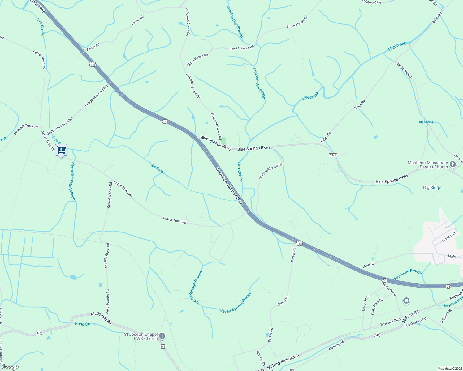 West Andrew Johnson Highway, Mosheim TN Walk Score