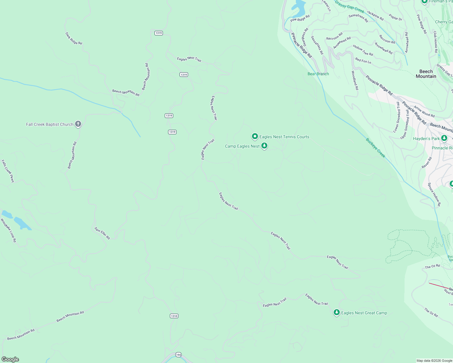 map of restaurants, bars, coffee shops, grocery stores, and more near 1100-1138 Old Beech Mountain Road in Elk Park