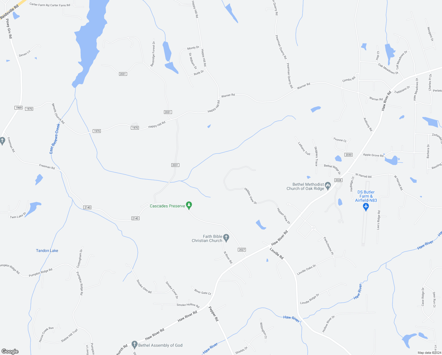 map of restaurants, bars, coffee shops, grocery stores, and more near 7365 Hidden View Drive in Oak Ridge
