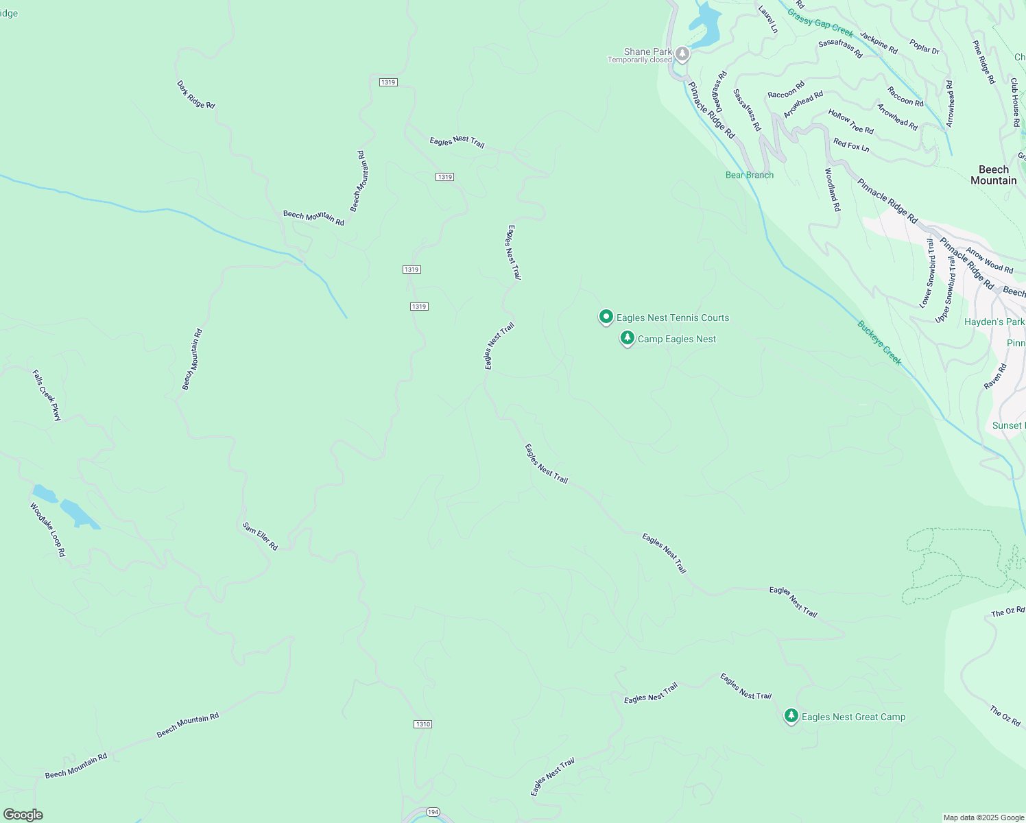 map of restaurants, bars, coffee shops, grocery stores, and more near Timber Ridge Road in Sugar Mountain