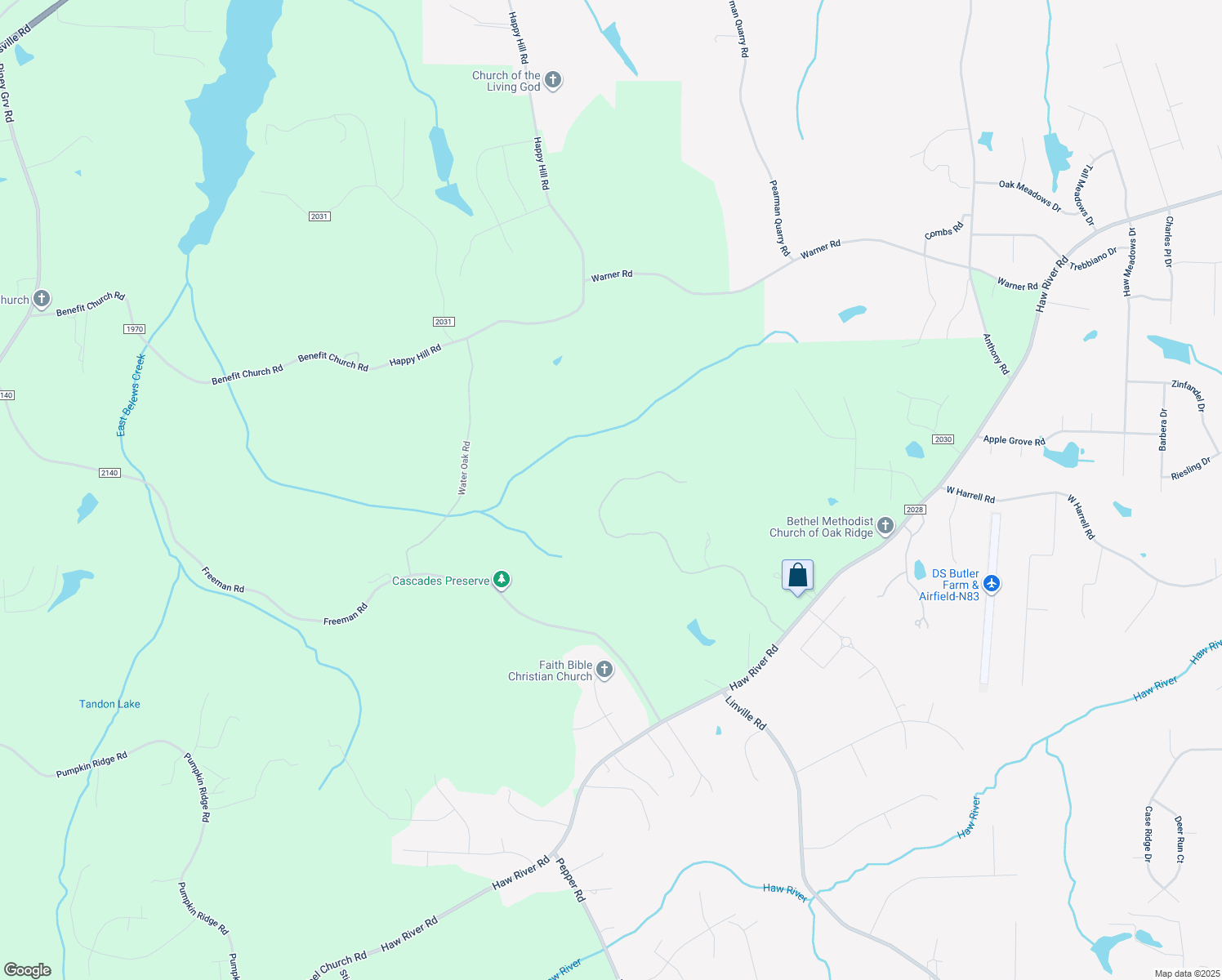 map of restaurants, bars, coffee shops, grocery stores, and more near 7377 Hidden View Drive in Kernersville