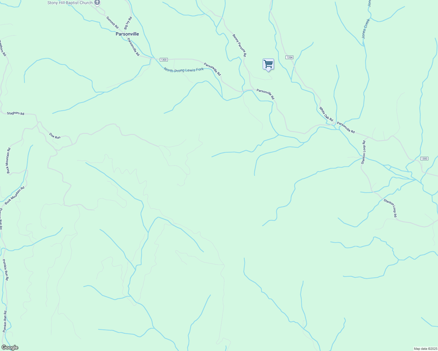 map of restaurants, bars, coffee shops, grocery stores, and more near 298 Lucas Path Road in Purlear