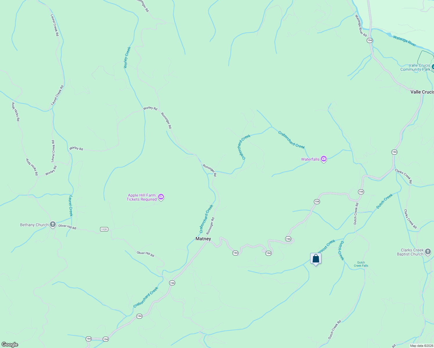 map of restaurants, bars, coffee shops, grocery stores, and more near 100 Crab Orchard in Banner Elk
