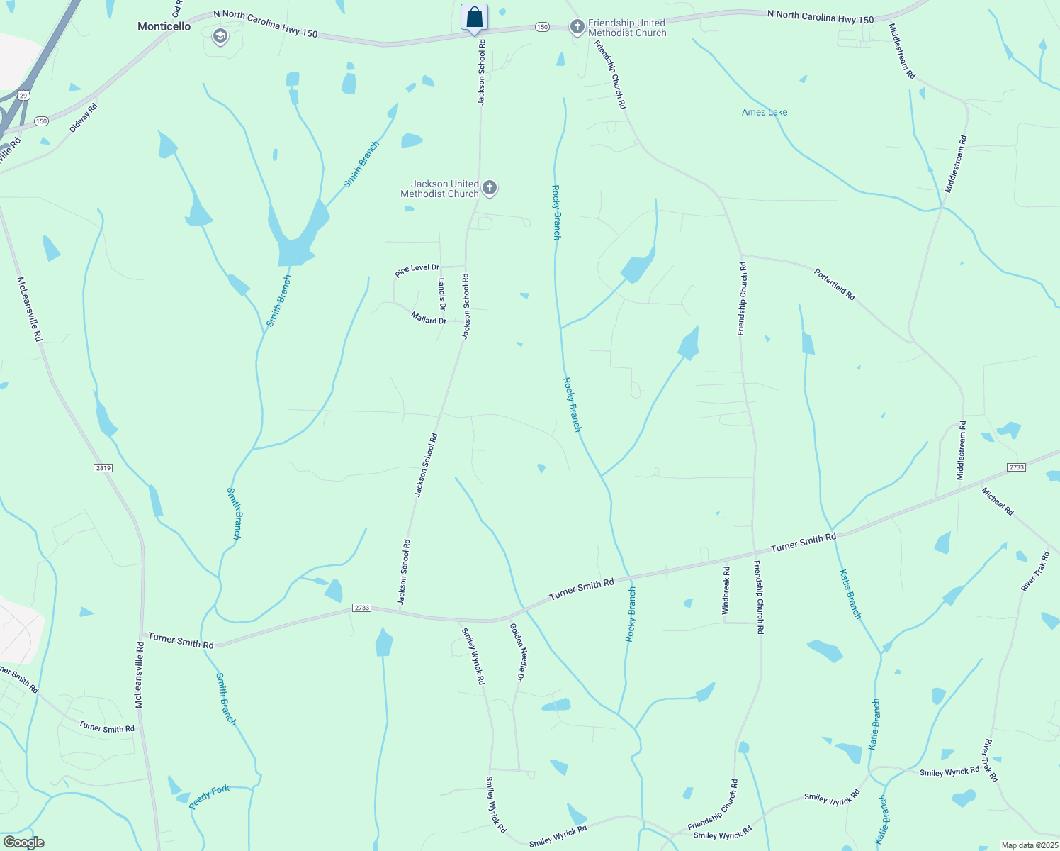 map of restaurants, bars, coffee shops, grocery stores, and more near 5417 John Washington Road in Browns Summit