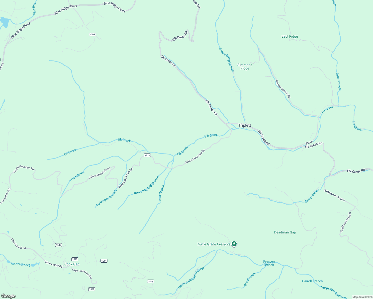 map of restaurants, bars, coffee shops, grocery stores, and more near 634 Jake's Mountain Road in Watauga County