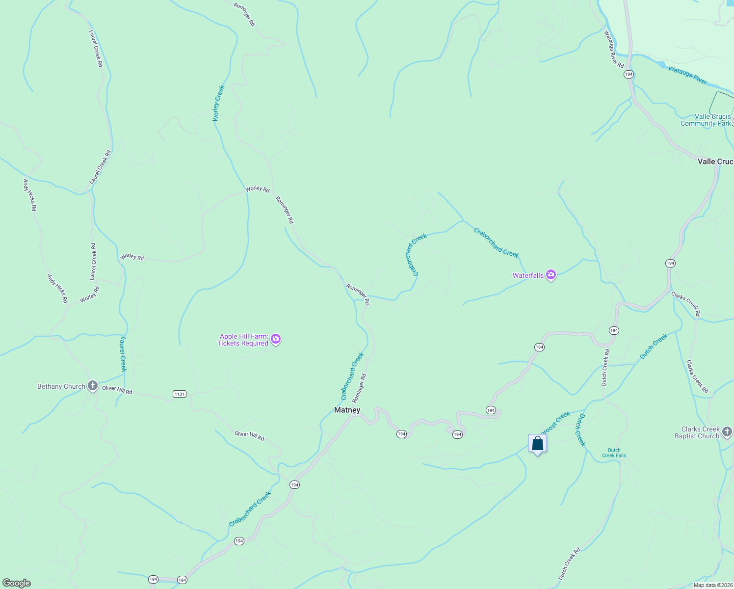 map of restaurants, bars, coffee shops, grocery stores, and more near 100 Crab Orchard in Banner Elk