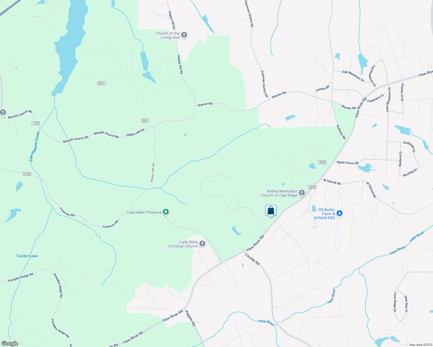 map of restaurants, bars, coffee shops, grocery stores, and more near 7381 Hidden View Drive in Oak Ridge