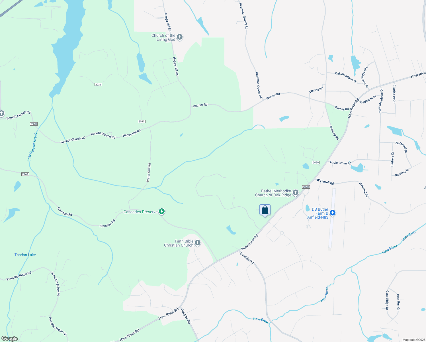 map of restaurants, bars, coffee shops, grocery stores, and more near 7381 Hidden View Drive in Oak Ridge