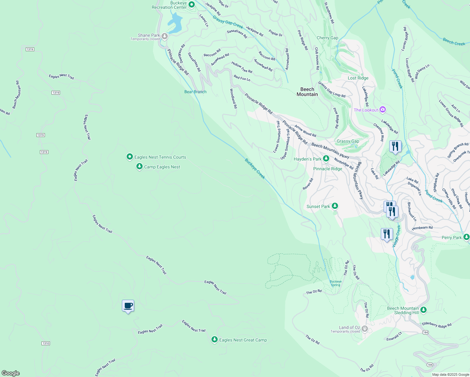 map of restaurants, bars, coffee shops, grocery stores, and more near 61 Windmill Lane in Newland