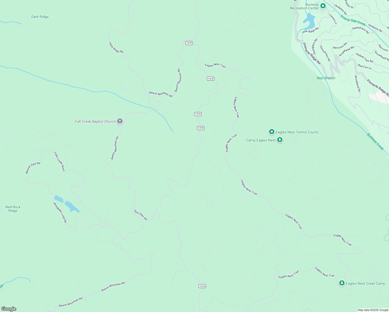 map of restaurants, bars, coffee shops, grocery stores, and more near 1100 Old Beech Mountain Road in Elk Park