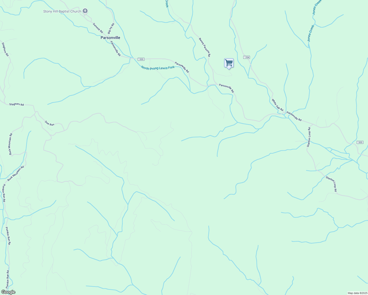 map of restaurants, bars, coffee shops, grocery stores, and more near 298 Lucas Path Road in Purlear