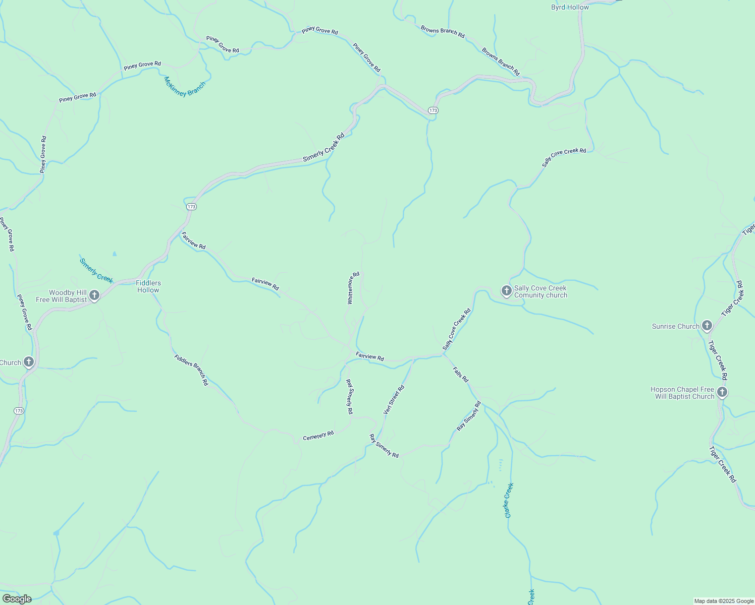 map of restaurants, bars, coffee shops, grocery stores, and more near 134 Guinn Road in Hampton