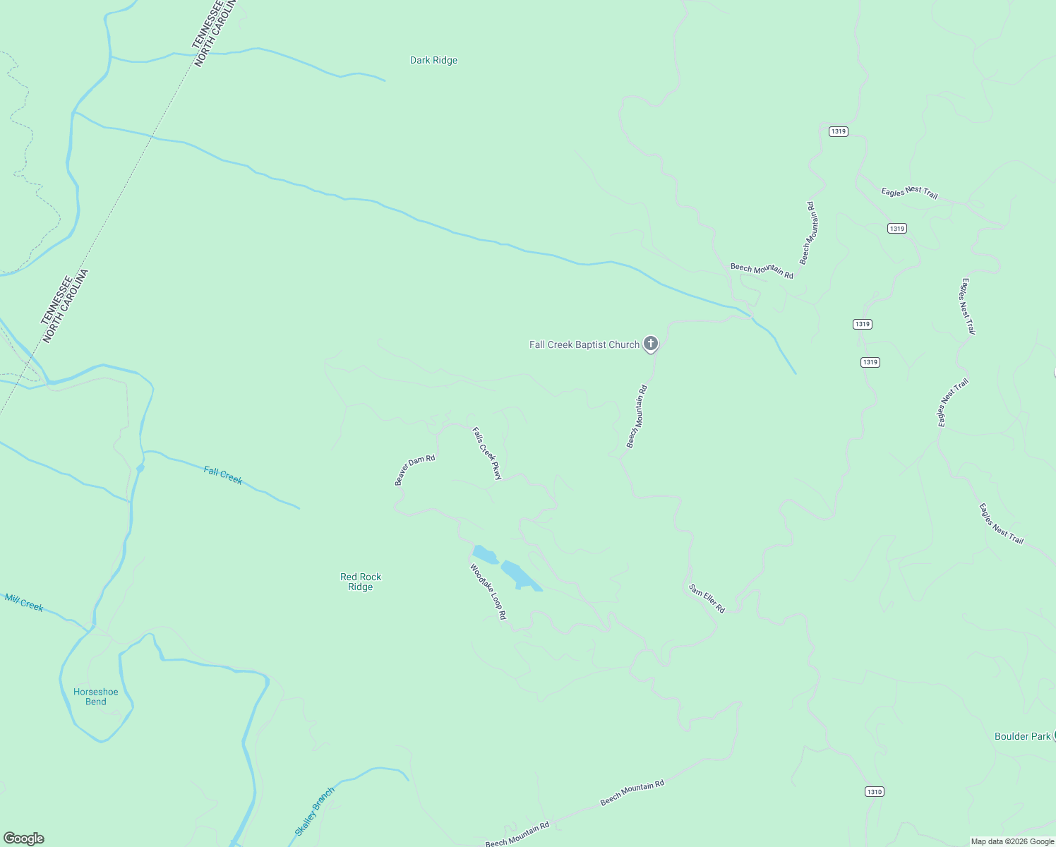 map of restaurants, bars, coffee shops, grocery stores, and more near 45 Pinnacle Drive in Elk Park