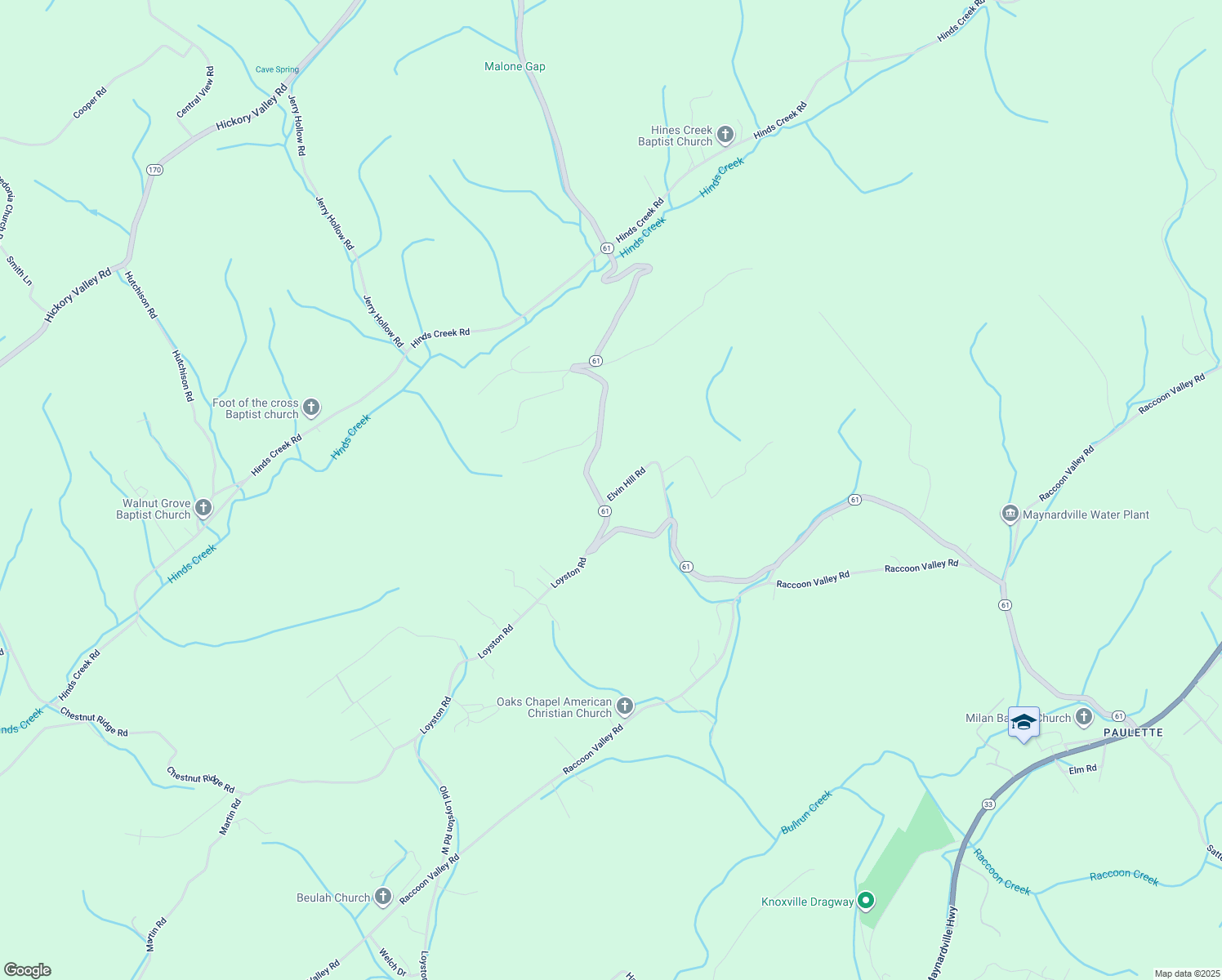 map of restaurants, bars, coffee shops, grocery stores, and more near 900 Tennessee 61 in Andersonville