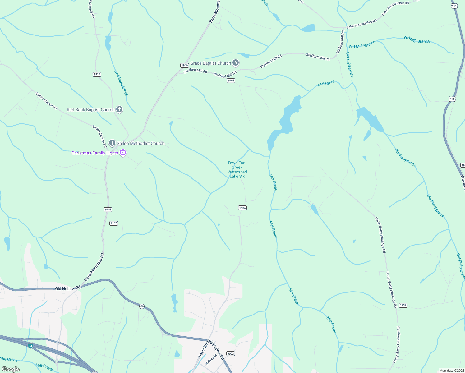 map of restaurants, bars, coffee shops, grocery stores, and more near 3675 Dylanwood Court in Walkertown