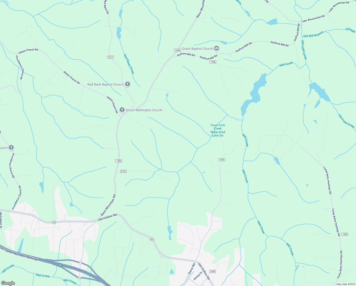 map of restaurants, bars, coffee shops, grocery stores, and more near 6635 Baux Mountain Road in Germanton