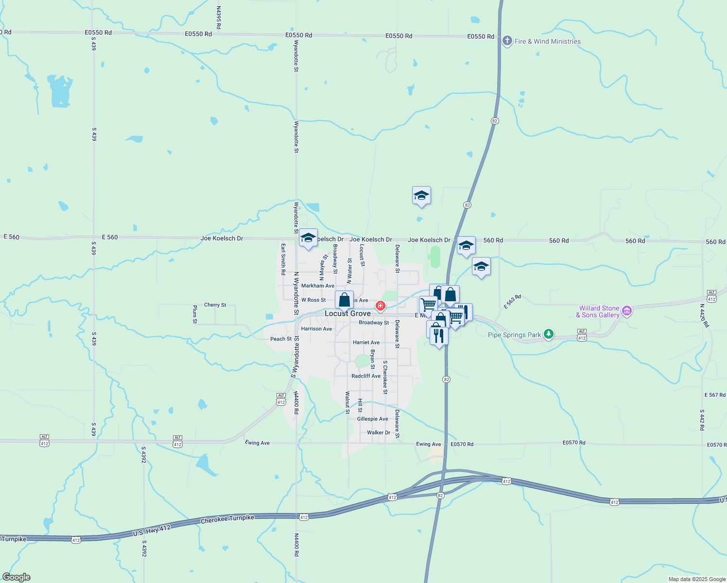 Locust Street, Locust Grove OK Walk Score