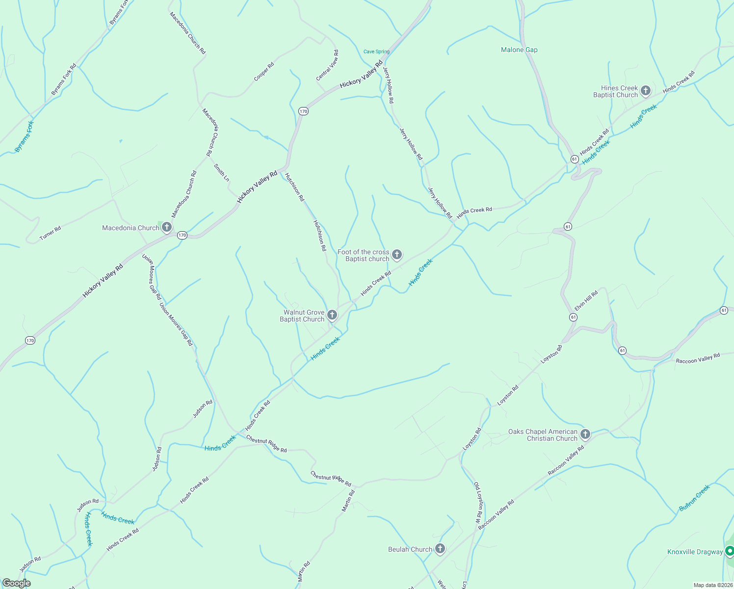 map of restaurants, bars, coffee shops, grocery stores, and more near 1550 Hinds Creek Road in Andersonville