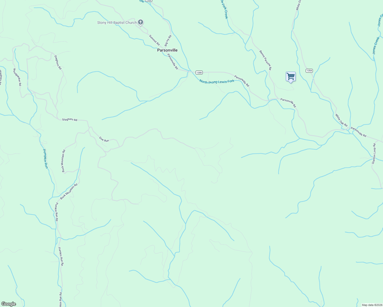 map of restaurants, bars, coffee shops, grocery stores, and more near 1022 Bobcat Mountain Road in Purlear