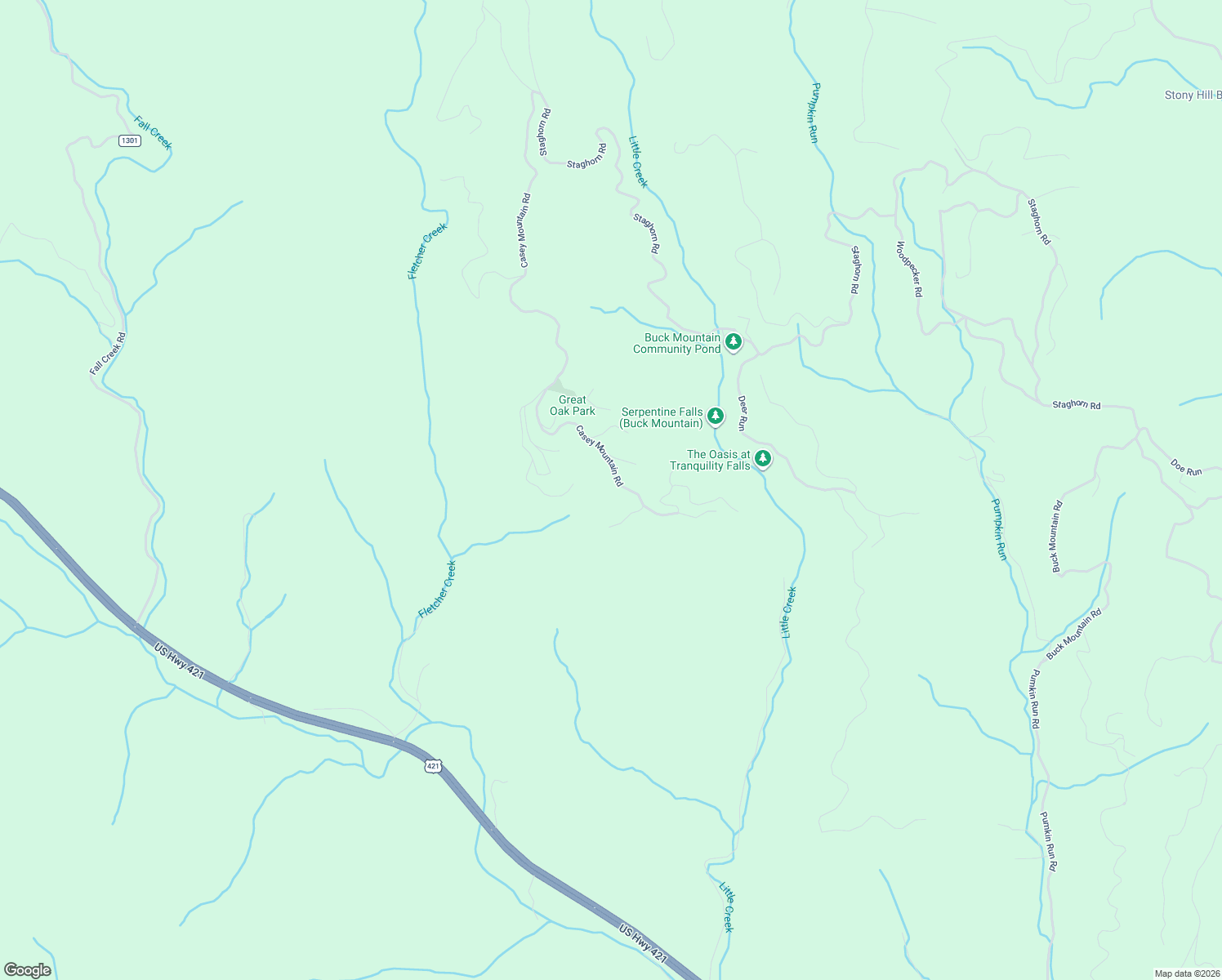 map of restaurants, bars, coffee shops, grocery stores, and more near Casey Mountain Road in Purlear
