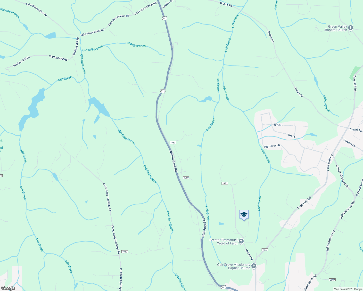 map of restaurants, bars, coffee shops, grocery stores, and more near 4770 Clifton Farm Drive in Walkertown