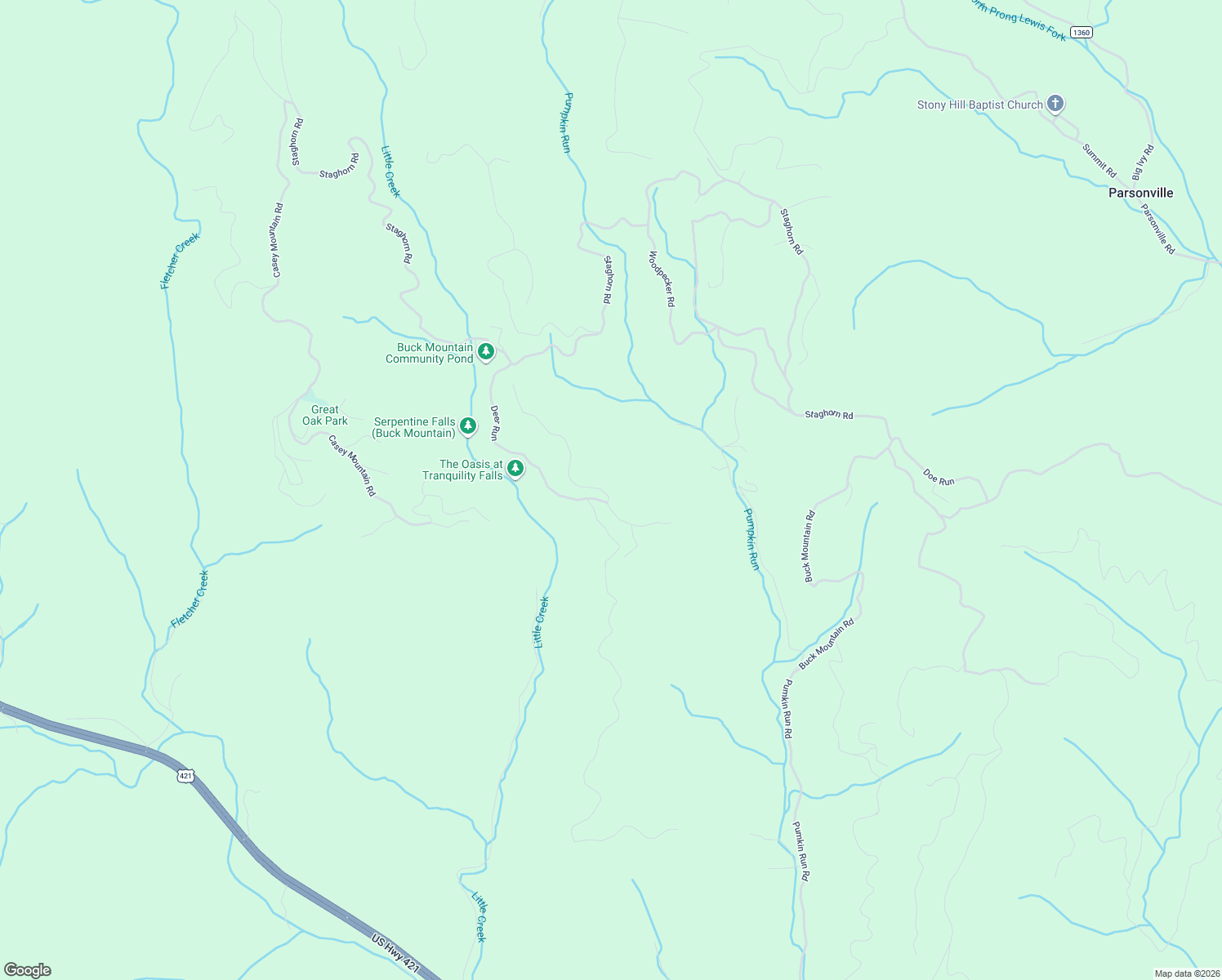 map of restaurants, bars, coffee shops, grocery stores, and more near 128 Deer Antler Drive in Purlear
