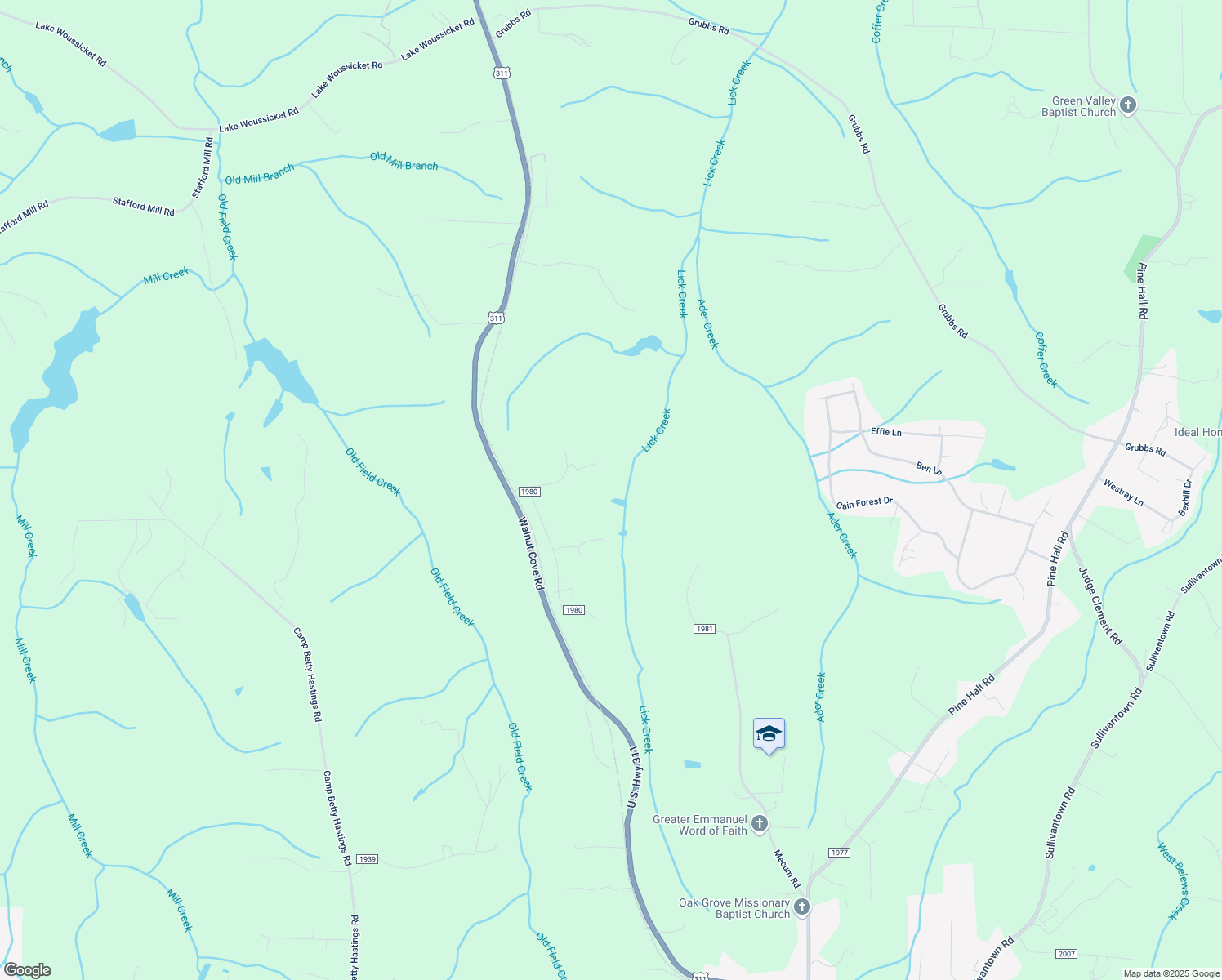 map of restaurants, bars, coffee shops, grocery stores, and more near 4770 Clifton Farm Drive in Walkertown
