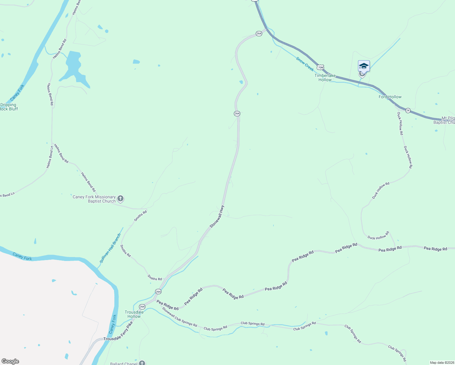 map of restaurants, bars, coffee shops, grocery stores, and more near Stonewall Highway in Smith County