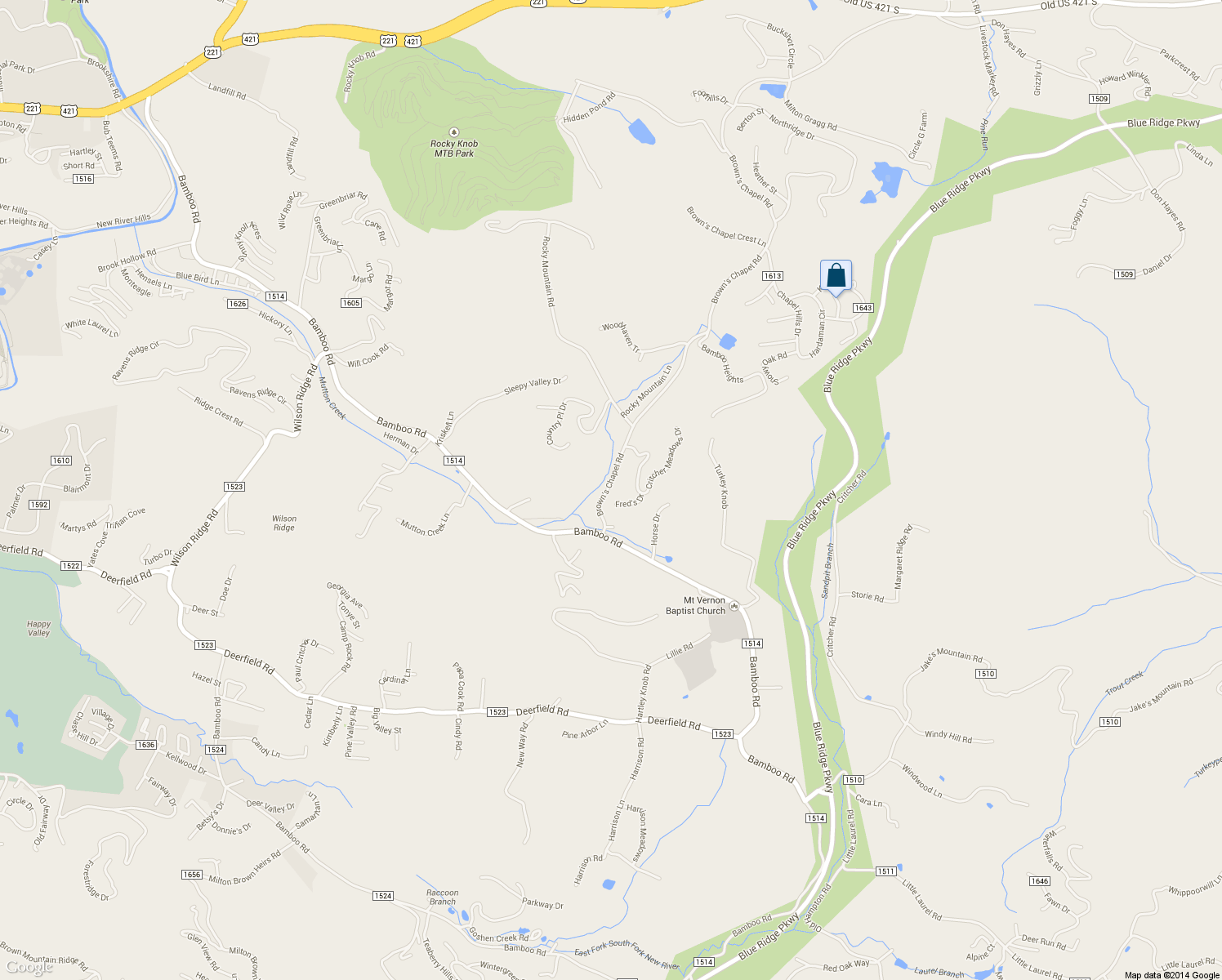 map of restaurants, bars, coffee shops, grocery stores, and more near 246 Brown's Chapel Rd in Boone