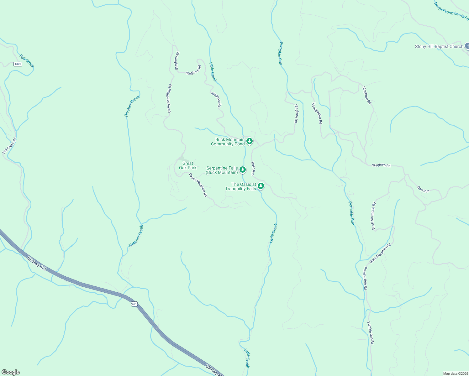 map of restaurants, bars, coffee shops, grocery stores, and more near Casey Mountain Road in Purlear