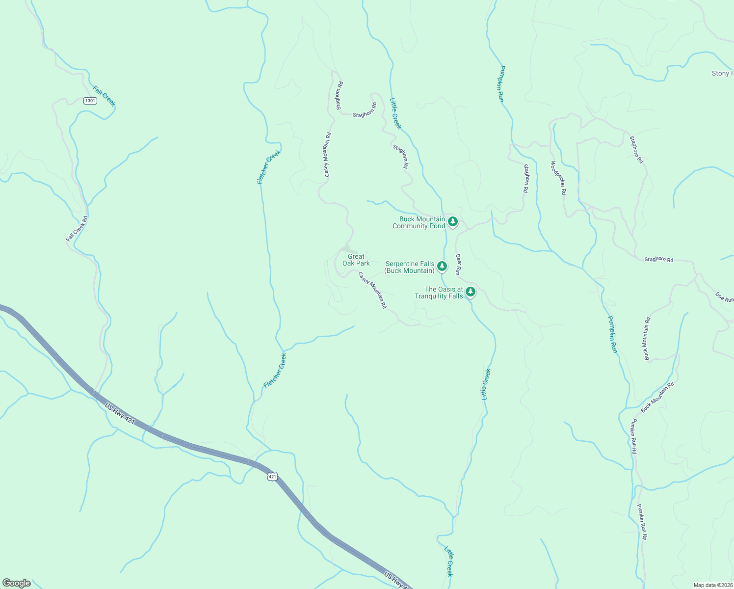 map of restaurants, bars, coffee shops, grocery stores, and more near Casey Mountain Road in Purlear
