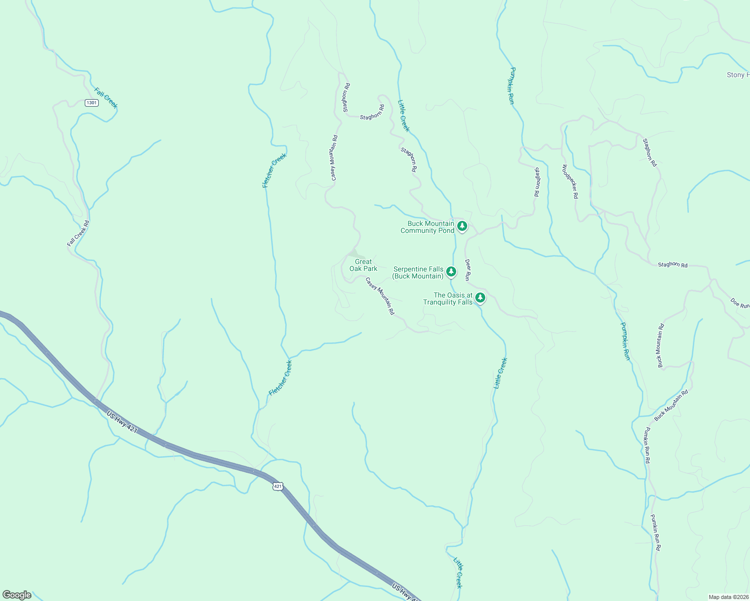 map of restaurants, bars, coffee shops, grocery stores, and more near Casey Mountain Road in Purlear