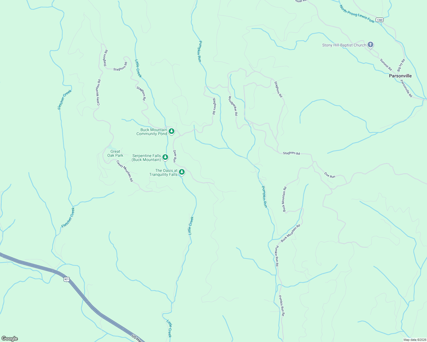 map of restaurants, bars, coffee shops, grocery stores, and more near 128 Deer Antler Drive in Purlear