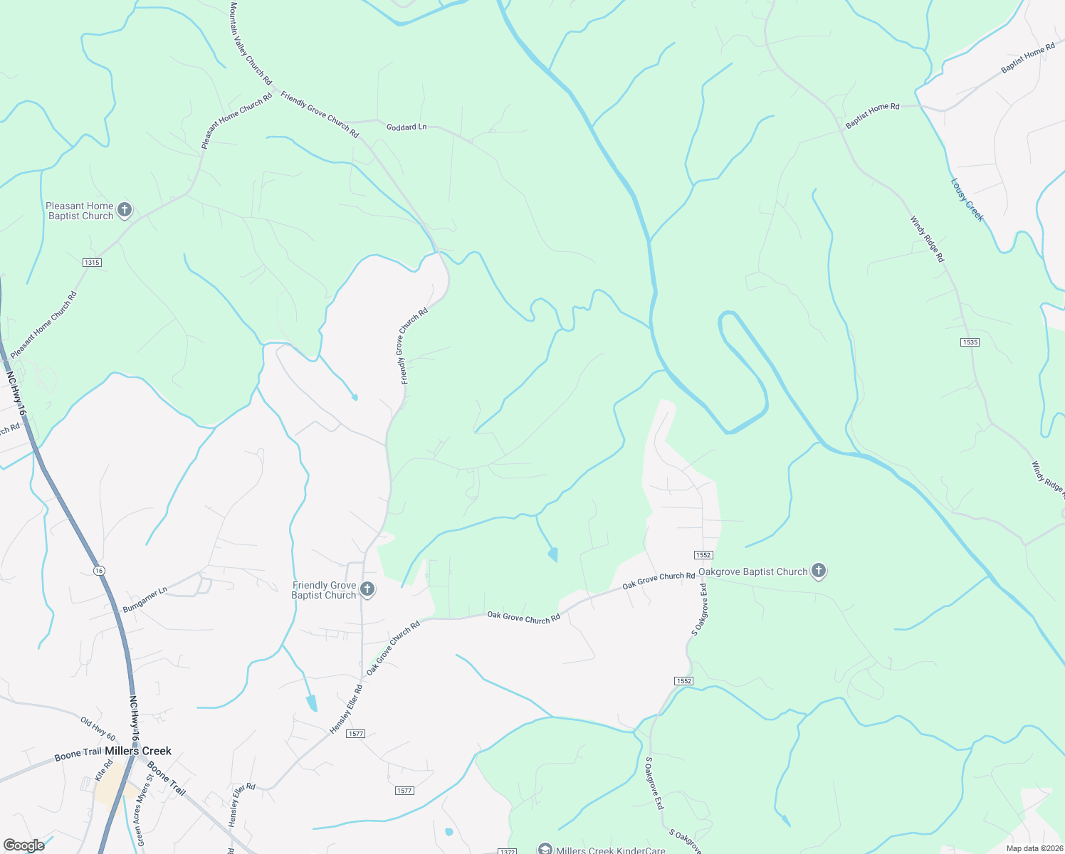 map of restaurants, bars, coffee shops, grocery stores, and more near 719 Millard Lane in Millers Creek