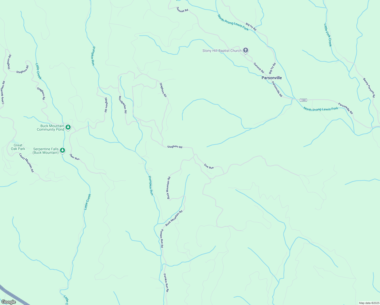 map of restaurants, bars, coffee shops, grocery stores, and more near 159 Staghorn Road in Purlear
