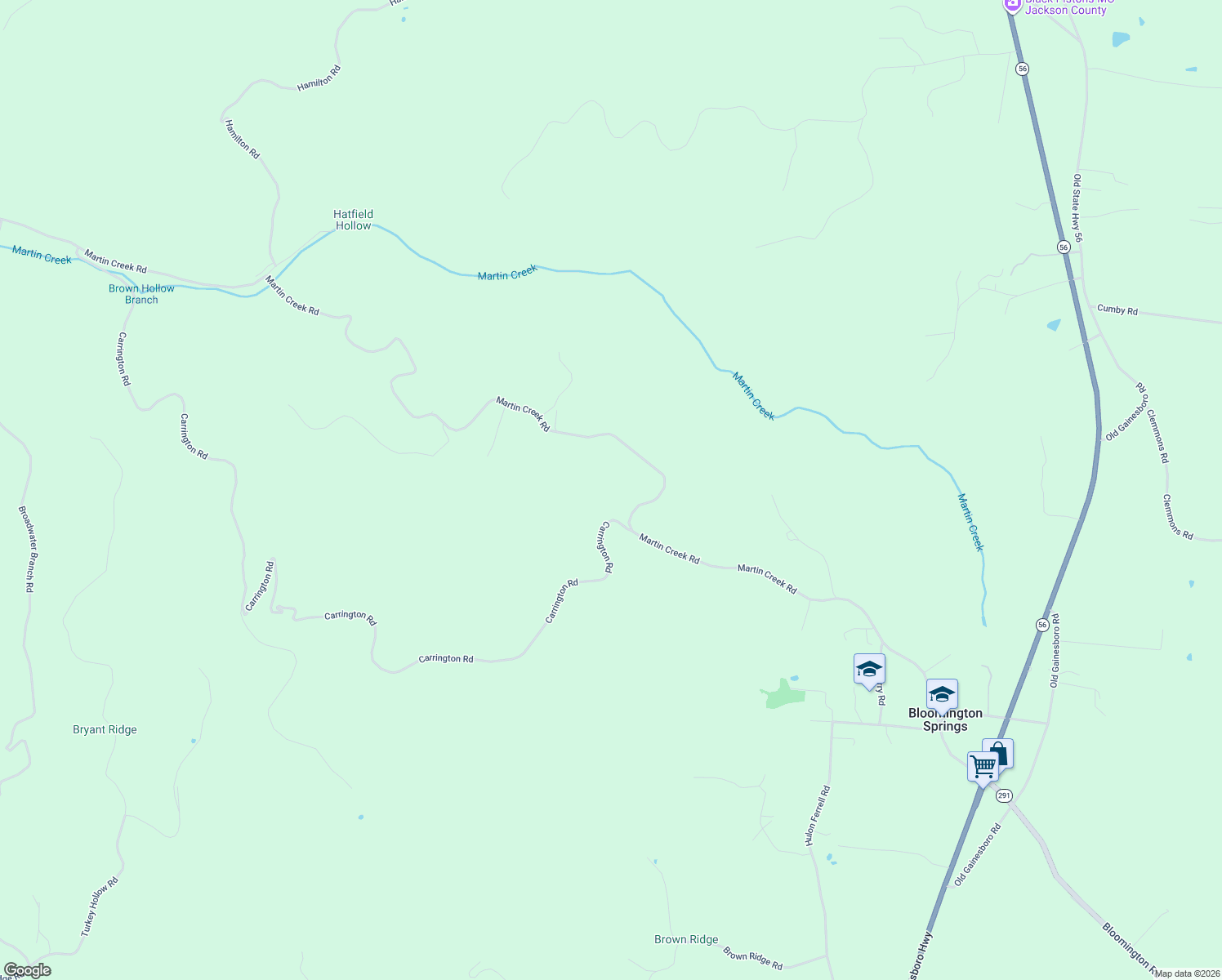 map of restaurants, bars, coffee shops, grocery stores, and more near 1401-1455 Carrington Road in Putnam
