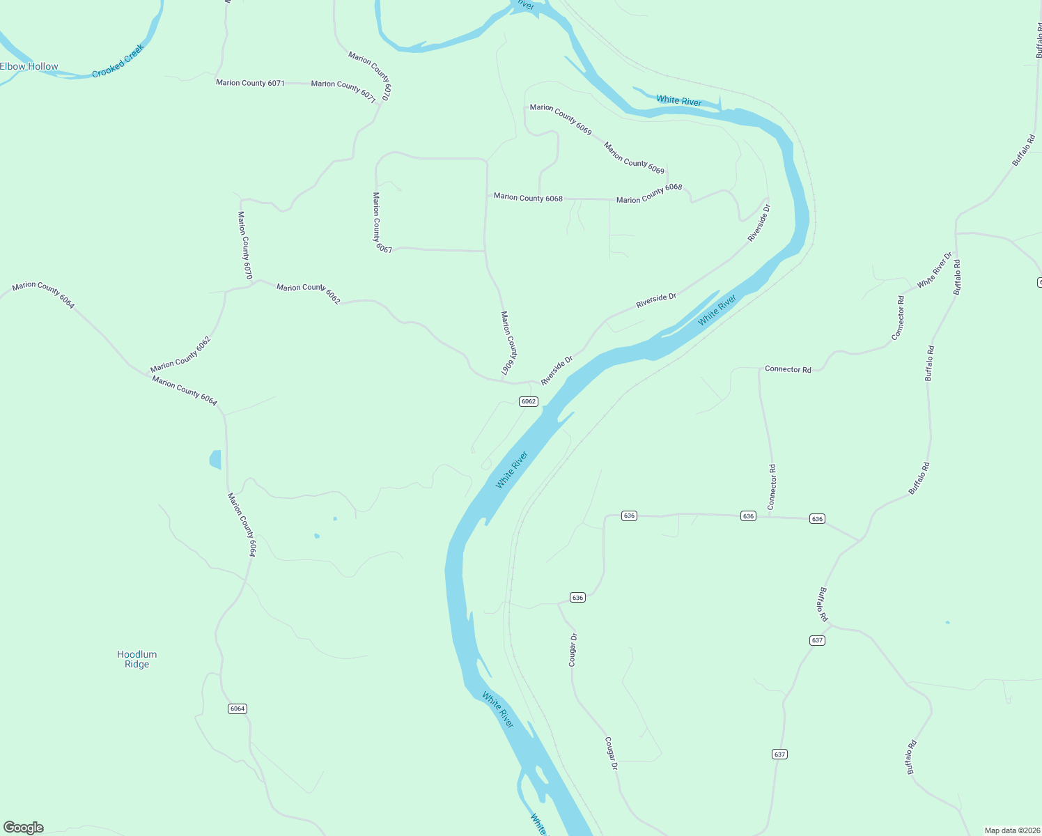 map of restaurants, bars, coffee shops, grocery stores, and more near 971 Riverside Drive in Flippin