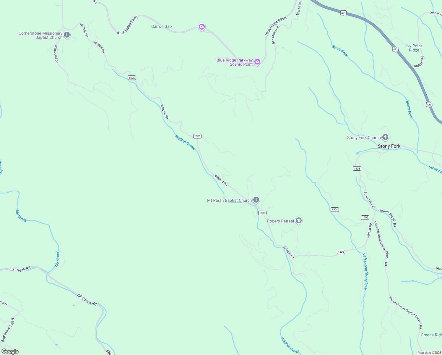 map of restaurants, bars, coffee shops, grocery stores, and more near 100 High Knolls Lane in Watauga County