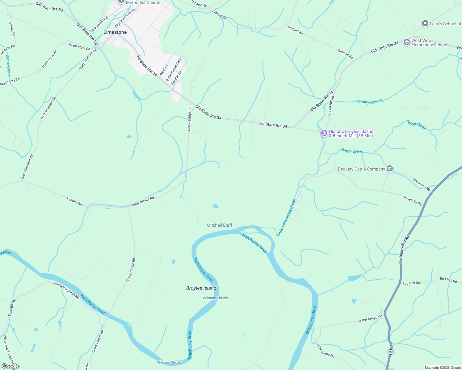 map of restaurants, bars, coffee shops, grocery stores, and more near in Limestone