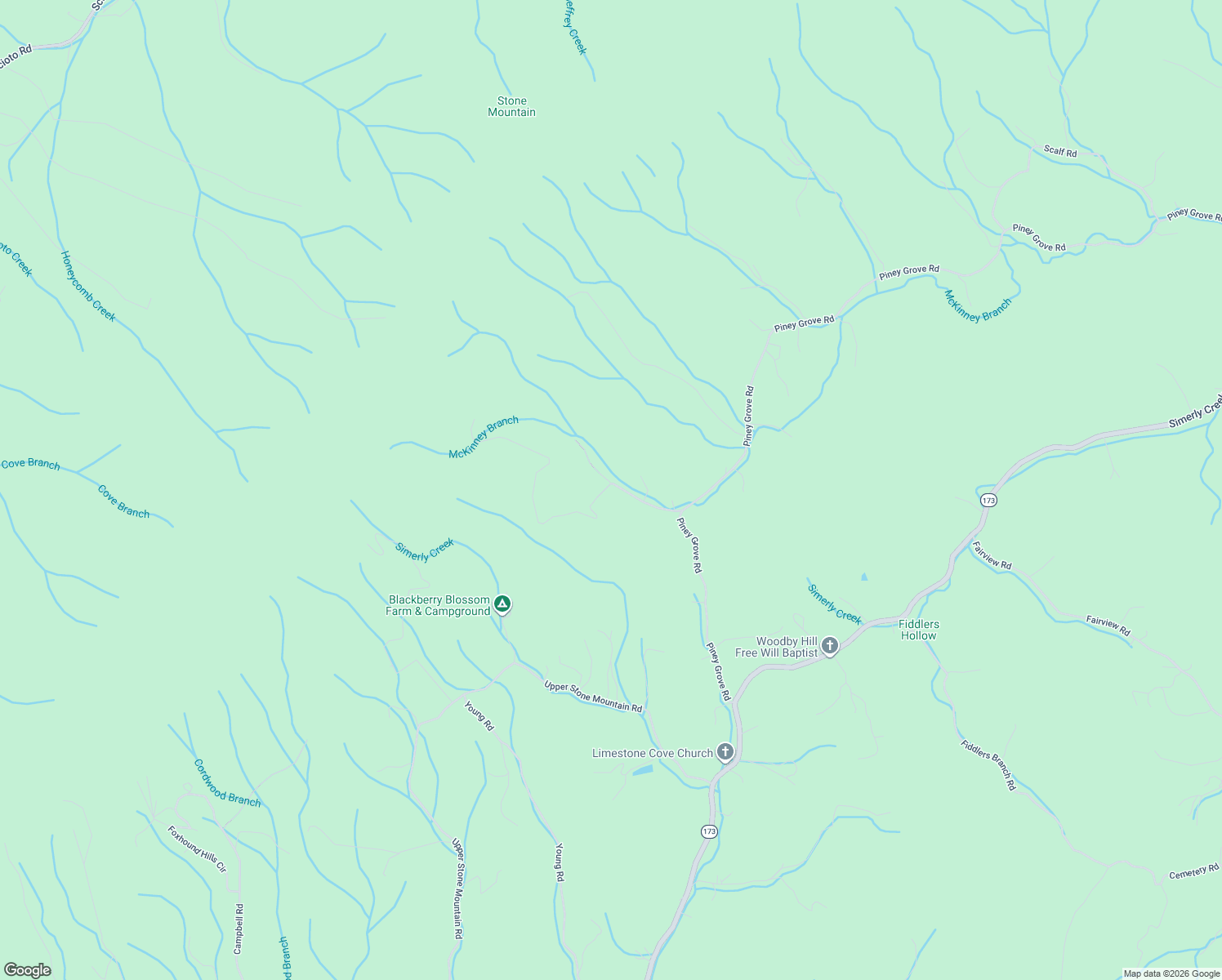 map of restaurants, bars, coffee shops, grocery stores, and more near 486 Escape Mountain Road in Hampton