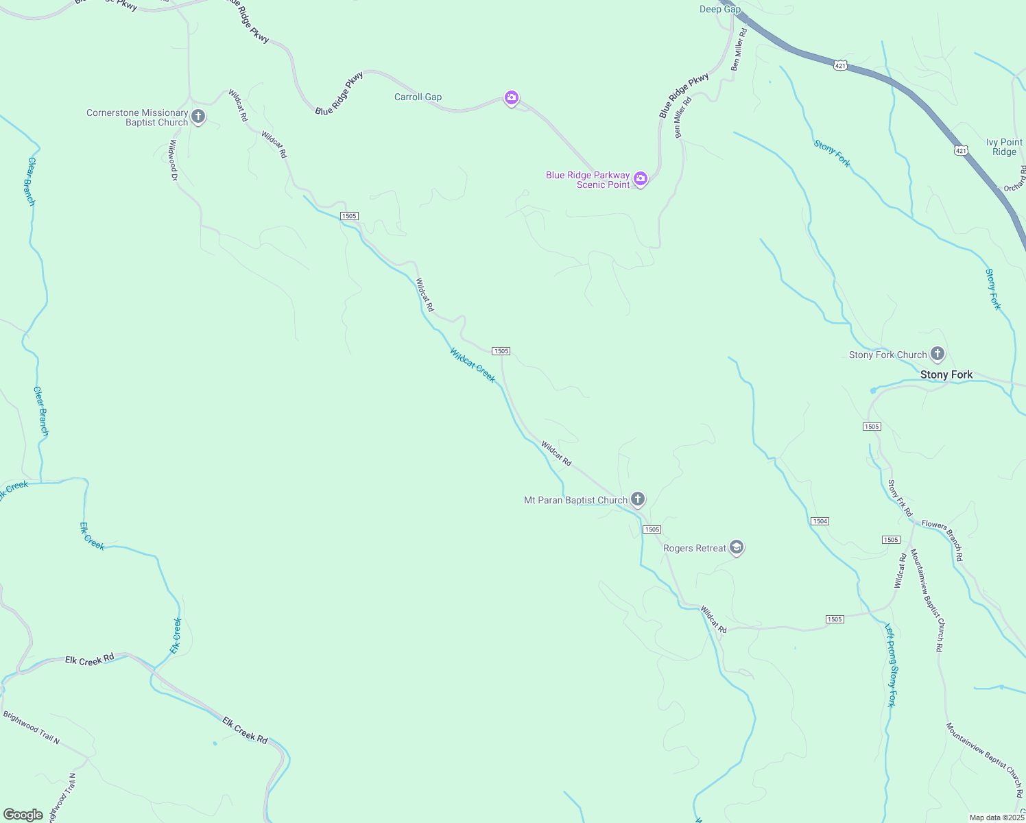 map of restaurants, bars, coffee shops, grocery stores, and more near 3228 Wildcat Road in Watauga County