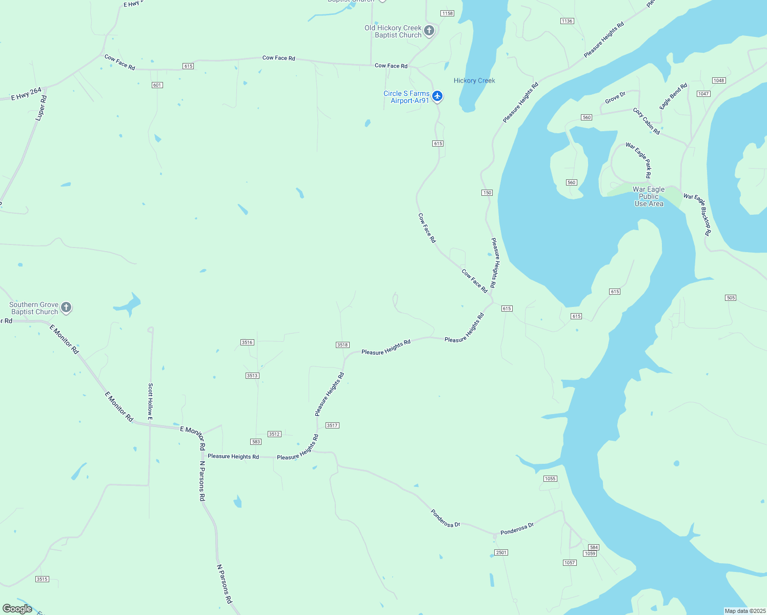 map of restaurants, bars, coffee shops, grocery stores, and more near 14301 Vine Road in Springdale