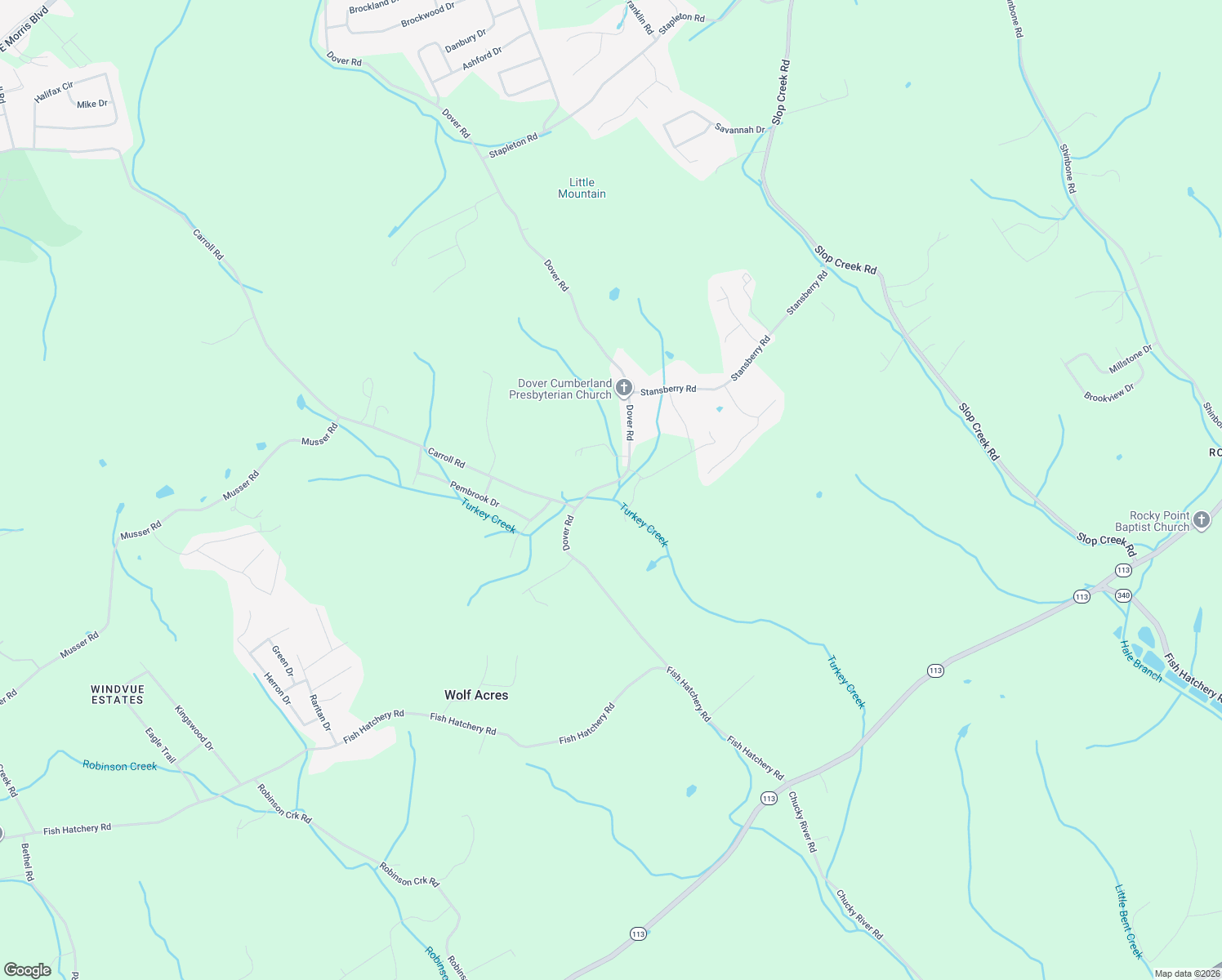 map of restaurants, bars, coffee shops, grocery stores, and more near 1815 Dover Road in Morristown