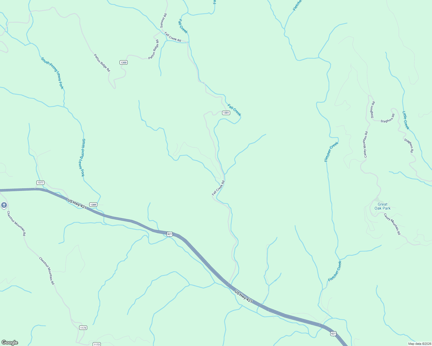 map of restaurants, bars, coffee shops, grocery stores, and more near 1105 Fall Creek Road in Purlear