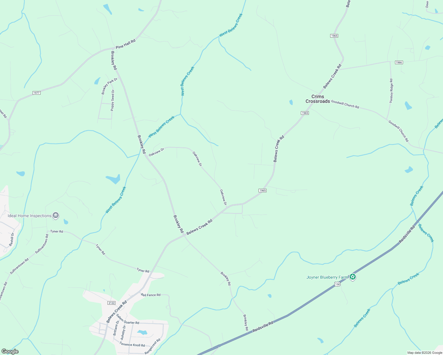 map of restaurants, bars, coffee shops, grocery stores, and more near 5199 Oakview Drive in Belews Creek