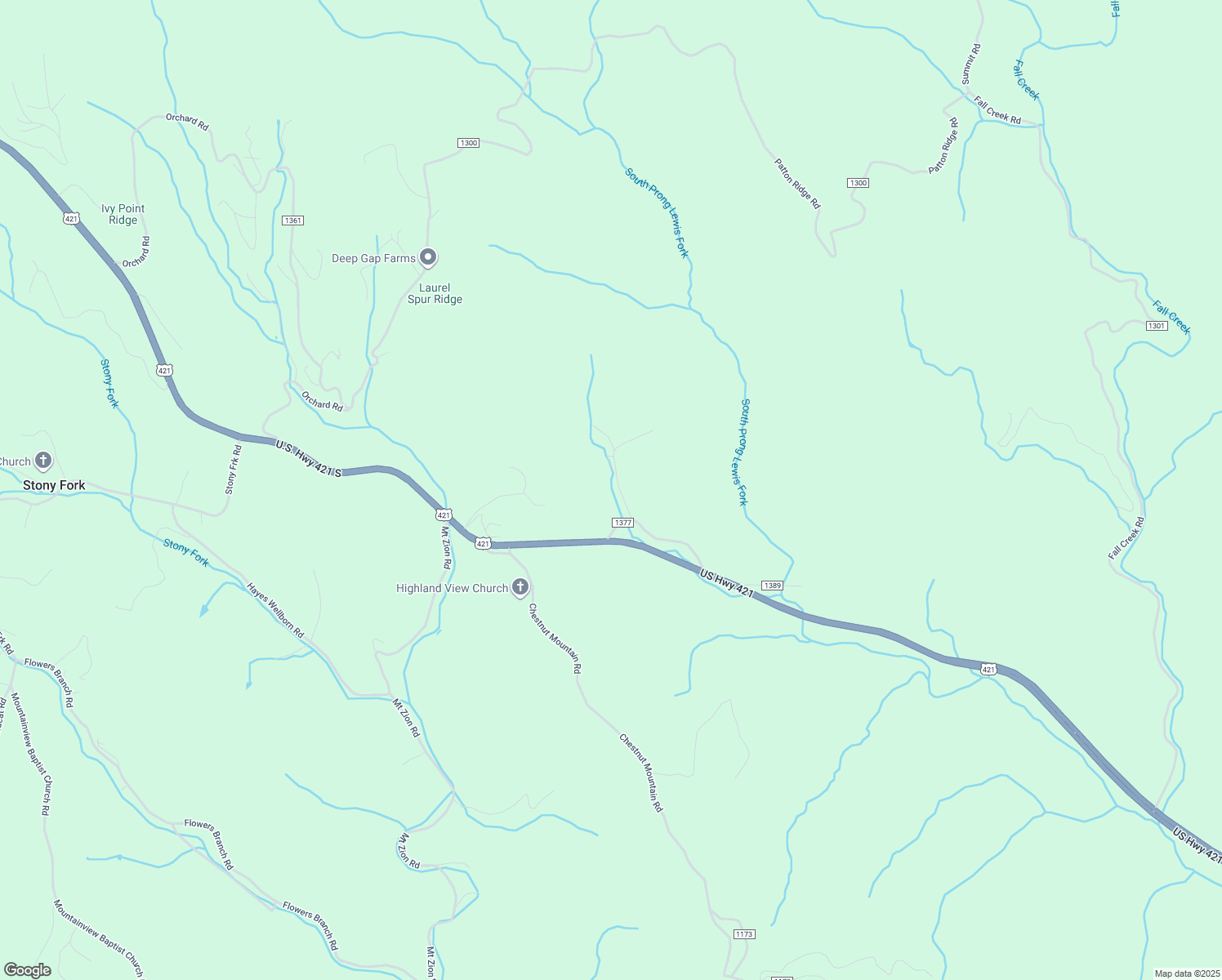 map of restaurants, bars, coffee shops, grocery stores, and more near 193 Shannon Court in Wilkes County